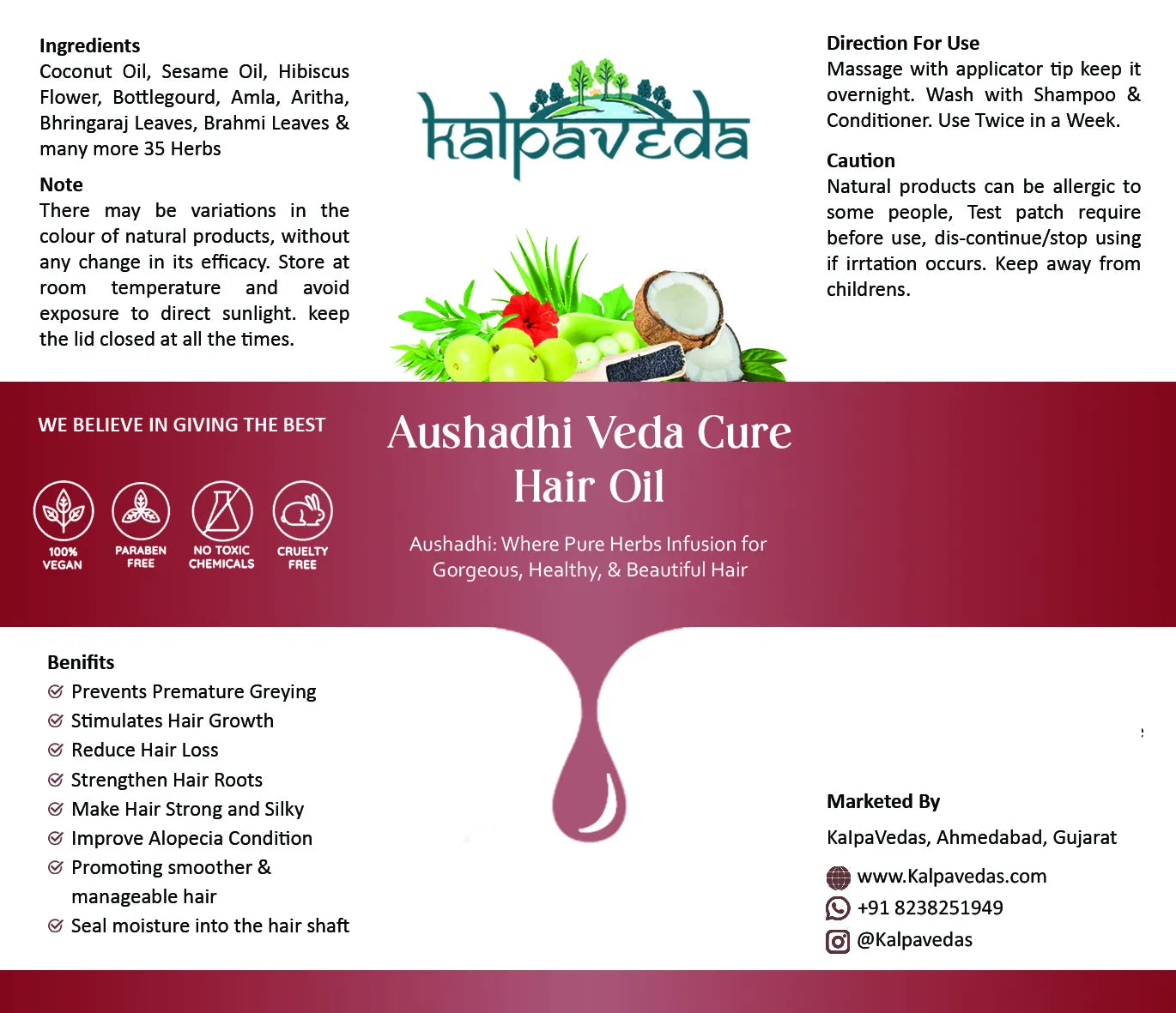 Aushadhi Veda Cure Hair Oil