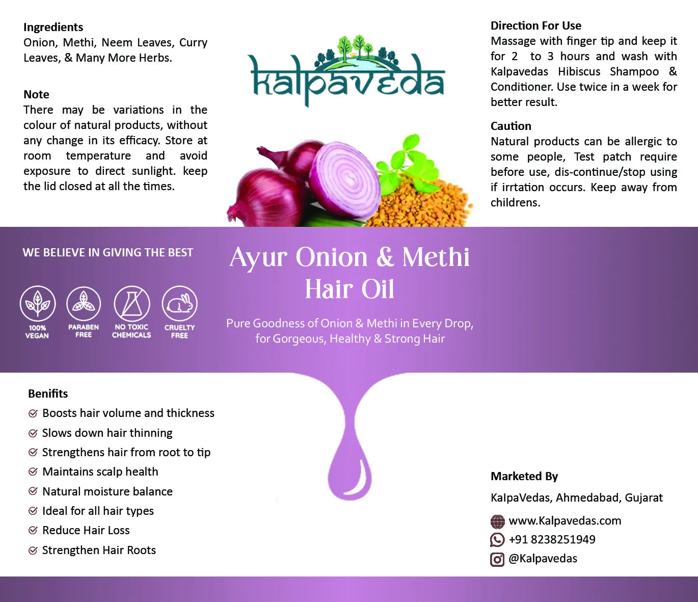 Ayur Onion Methi Hair Oil